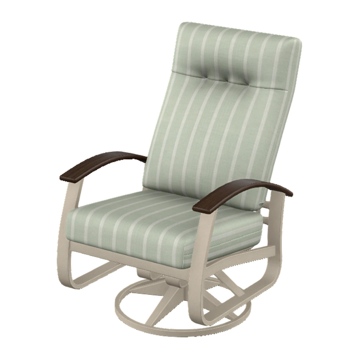 Belle Isle Cushion Supreme Height Swivel Rocker — Desert Sand PC / Chestnut Accents