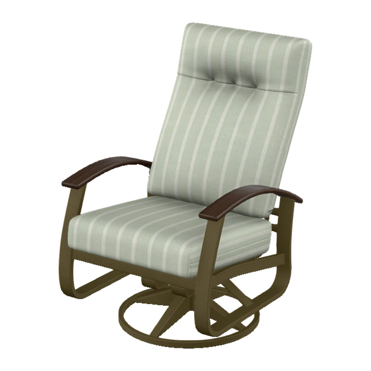 Belle Isle Cushion Supreme Height Swivel Rocker — Beachwood PC / Chestnut Accents