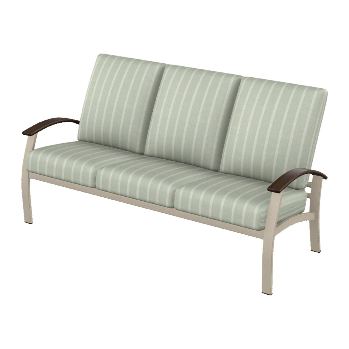 Belle Isle Cushion Sofa — Desert Sand PC / Chestnut Accents
