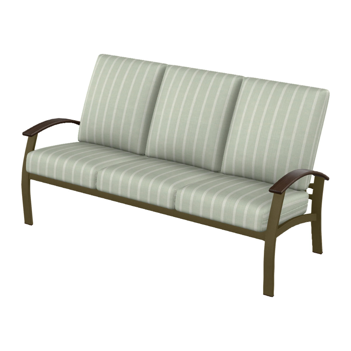 Belle Isle Cushion Sofa — Beachwood PC / Chestnut Accents