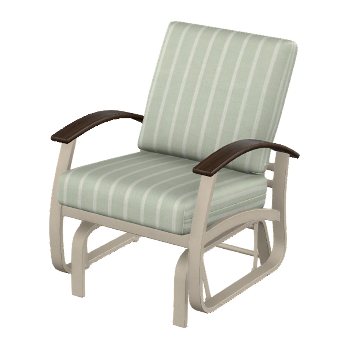 Belle Isle Cushion Single-Seat Glider — Desert Sand PC / Chestnut Accents