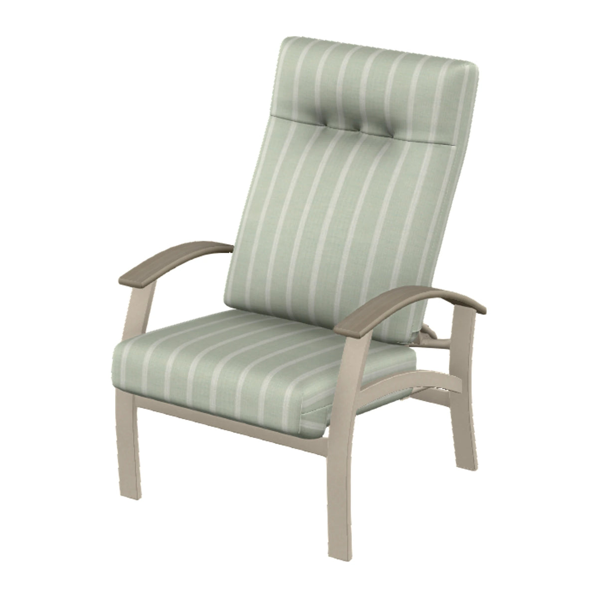 Belle Isle Cushion Supreme Height Adjustable Armchair — Desert Sand PC / Weathered Wood Accent