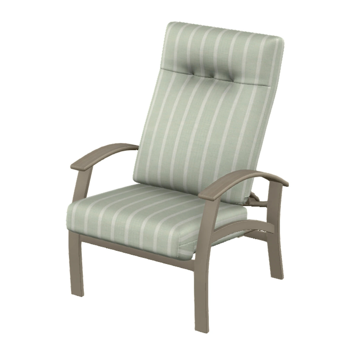 Belle Isle Cushion Supreme Height Adjustable Armchair — Storm PC / Weathered Wood Accent