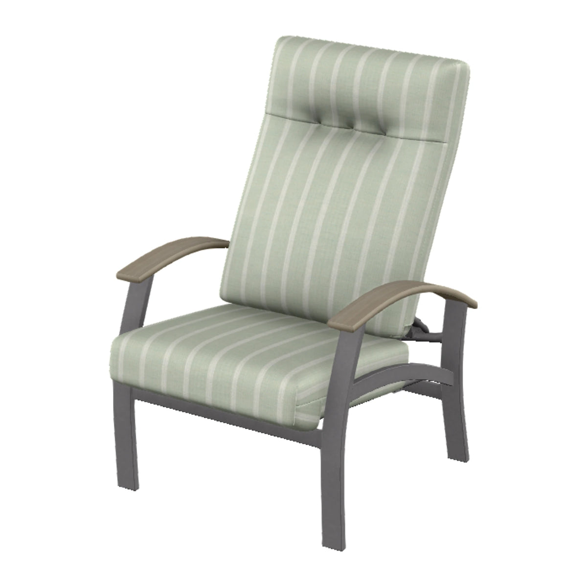 Belle Isle Cushion Supreme Height Adjustable Armchair — Graphite Txt PC / Weathered Wood Accent