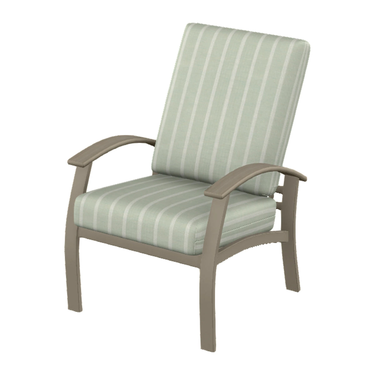 Belle Isle Cushion Armchair — Storm PC / Weathered Wood Accent