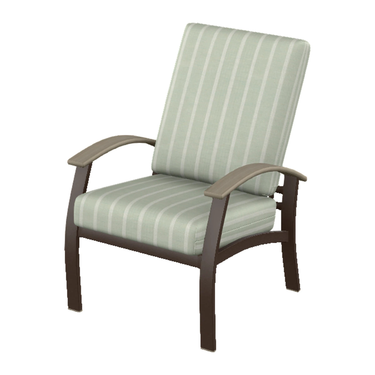 Belle Isle Cushion Armchair — Kona PC / Weathered Wood Accent