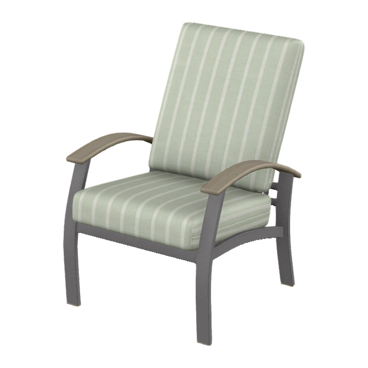 Belle Isle Cushion Armchair — Graphite Txt PC / Weathered Wood Accent