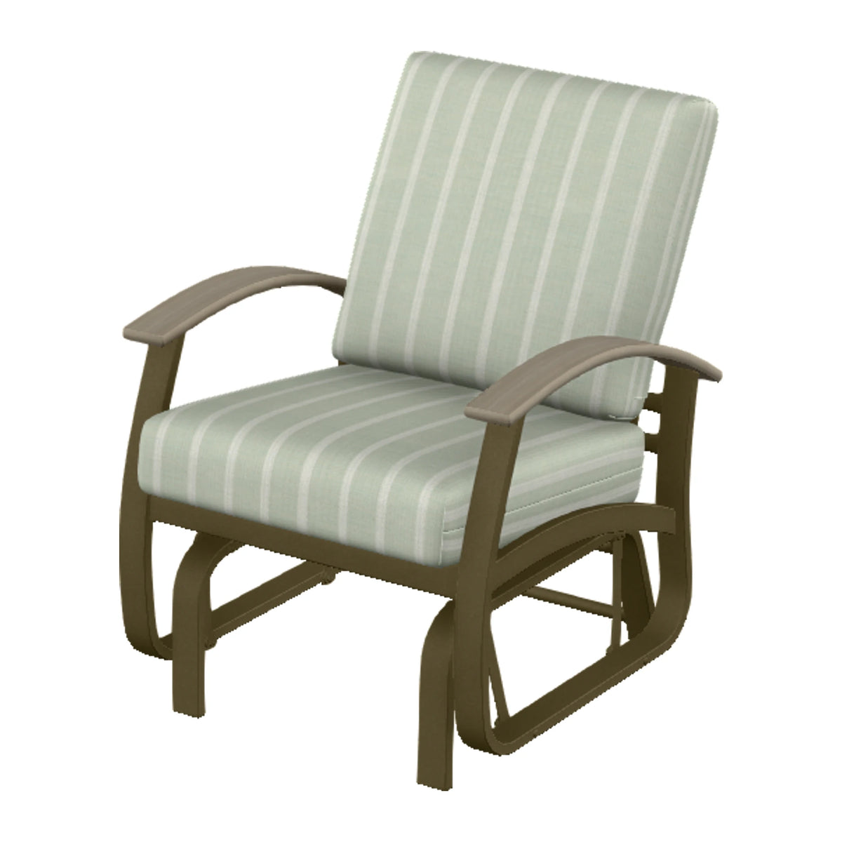Belle Isle Cushion Single-Seat Glider — Beachwood PC / Weathered Wood Accent