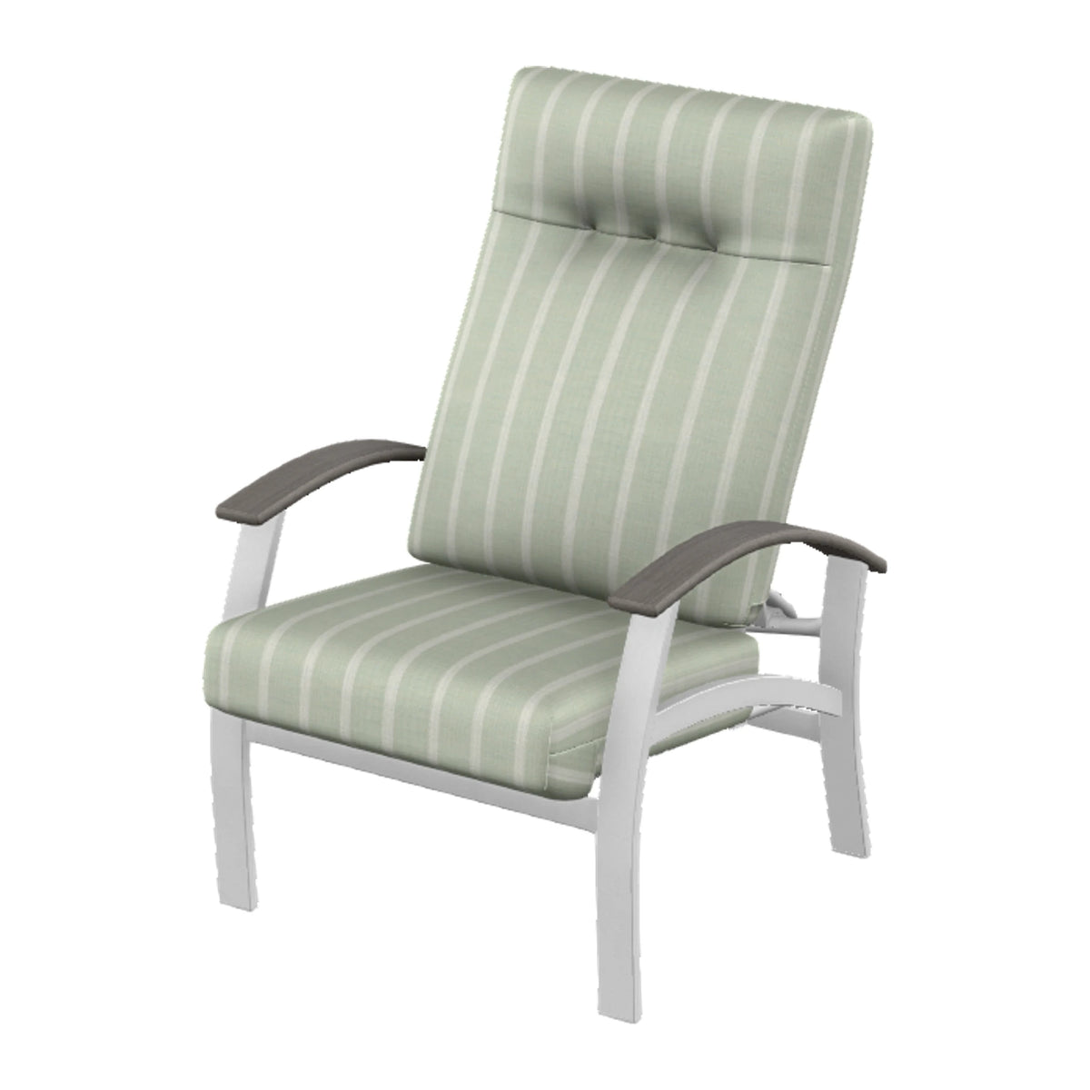Belle Isle Cushion Supreme Height Adjustable Armchair — White Txt PC / Boardwalk Accents