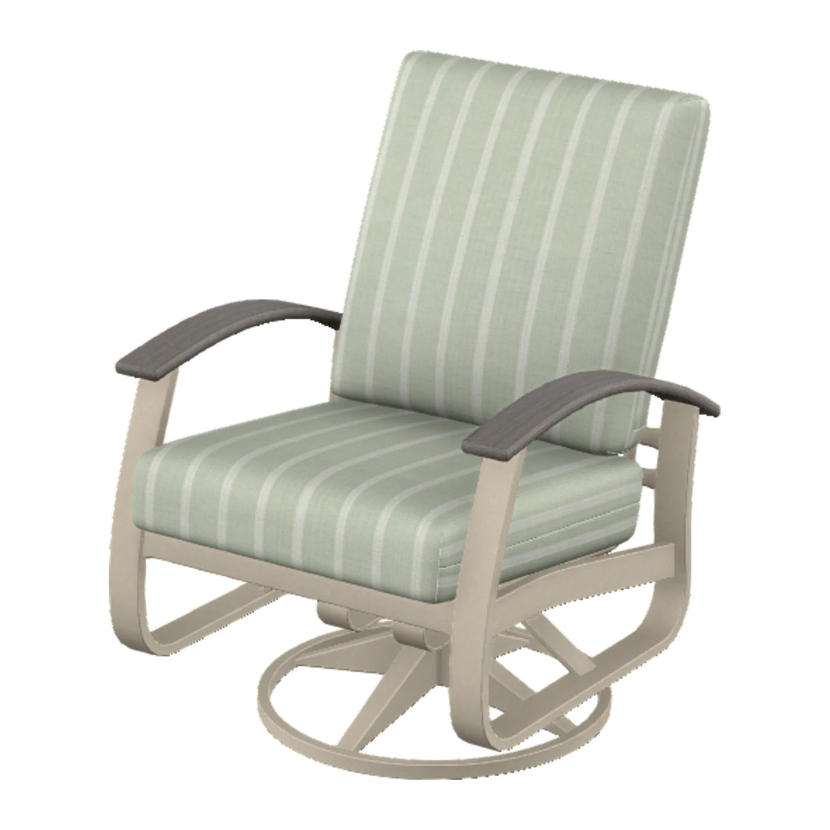 Belle Isle Cushion Swivel Rocker — Desert Sand PC / Boardwalk Accents