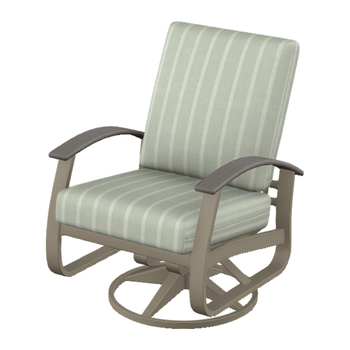 Belle Isle Cushion Swivel Rocker — Storm PC / Boardwalk Accents
