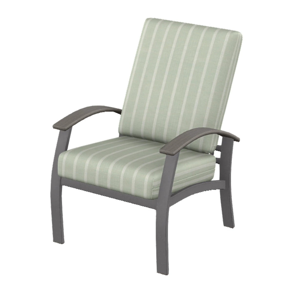 Belle Isle Cushion Armchair — Graphite Txt PC / Boardwalk Accents
