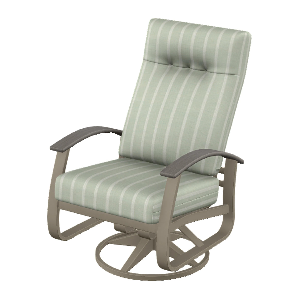Belle Isle Cushion Supreme Height Swivel Rocker — Storm PC / Boardwalk Accents