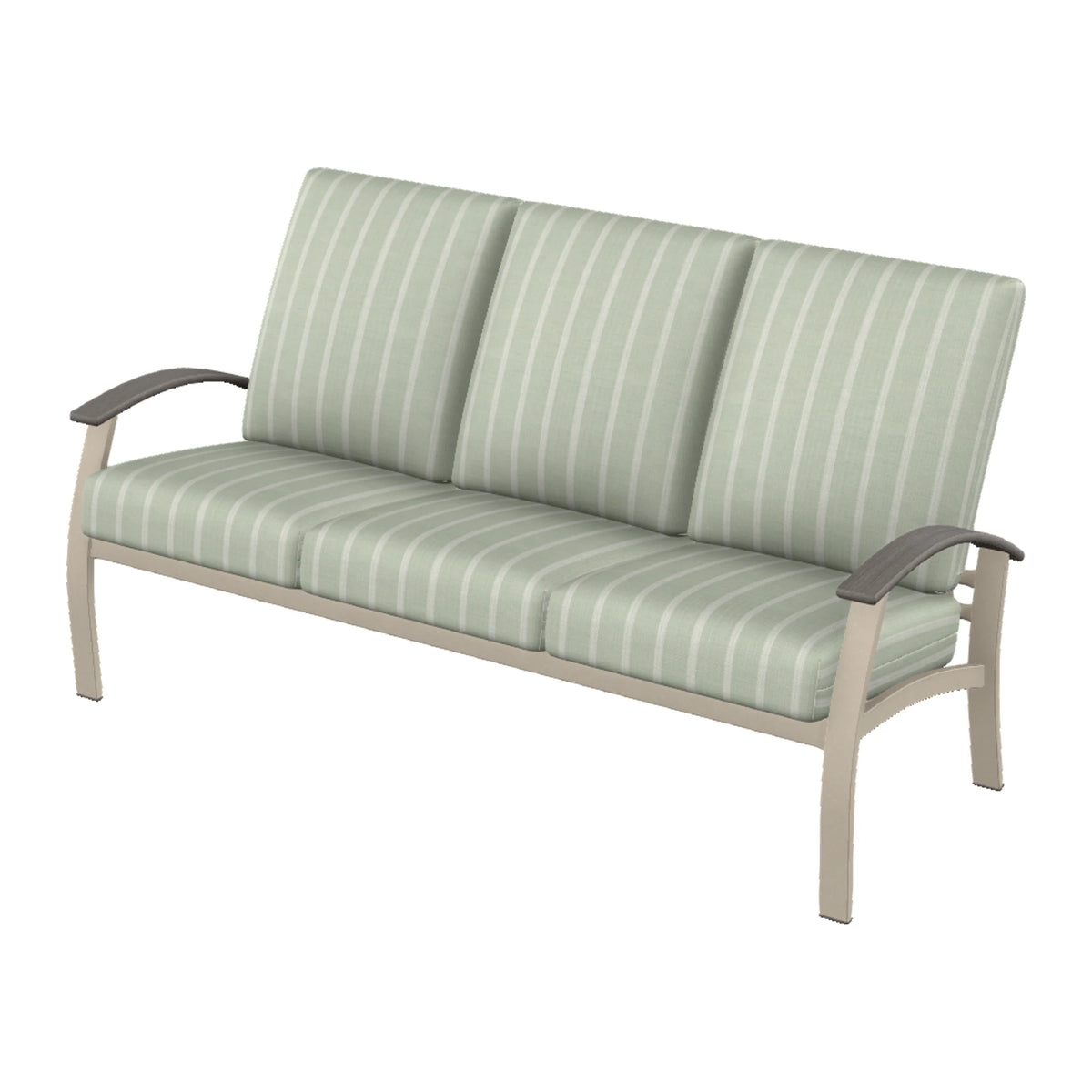 Belle Isle Cushion Sofa — Desert Sand PC / Boardwalk Accents