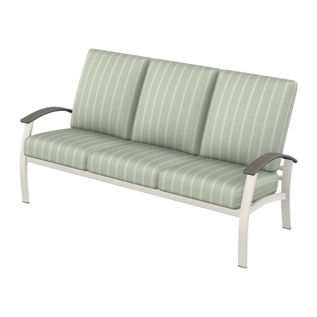 Belle Isle Cushion Sofa — Snow PC / Boardwalk Accents
