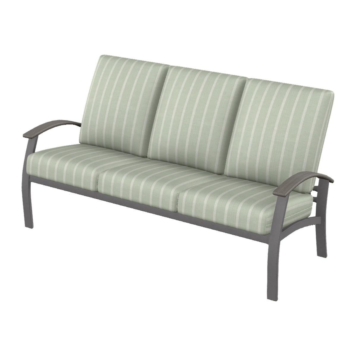 Belle Isle Cushion Sofa — Graphite Txt PC / Boardwalk Accents
