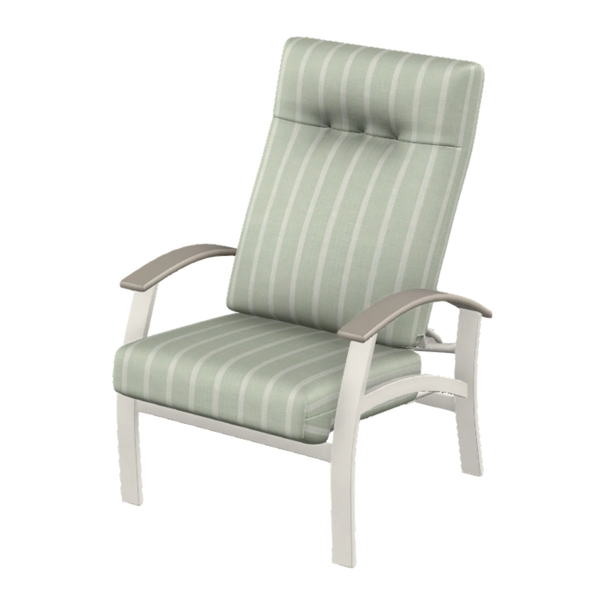 Belle Isle Cushion Supreme Height Adjustable Armchair — Snow PC / Warm Grey Accents