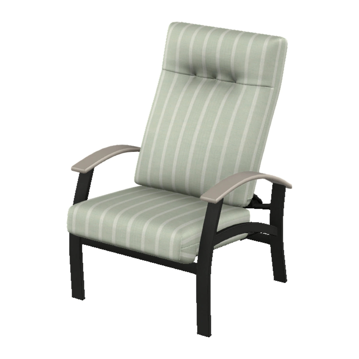 Belle Isle Cushion Supreme Height Adjustable Armchair — Black PC / Warm Grey Accents