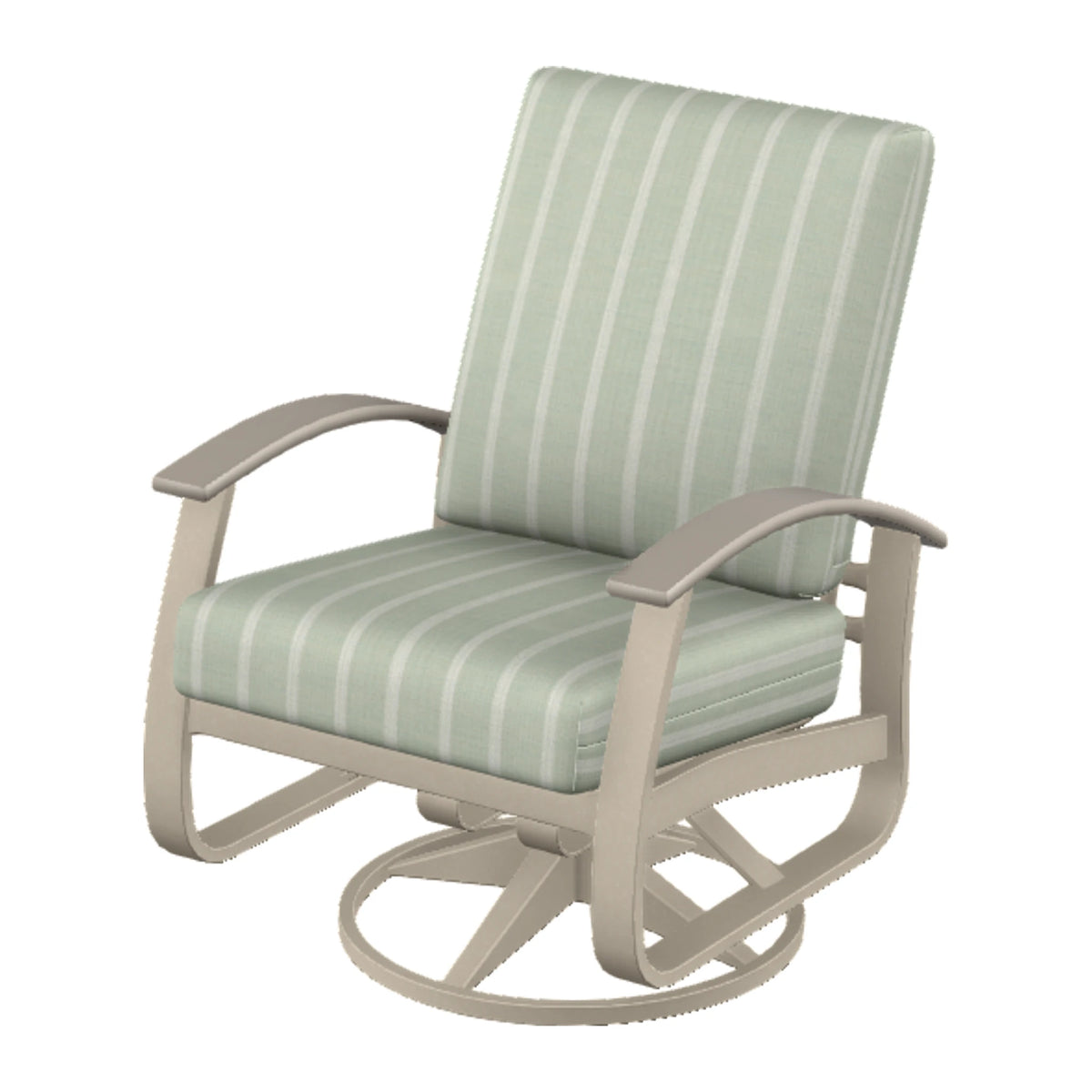 Belle Isle Cushion Swivel Rocker — Desert Sand PC / Warm Grey Accents