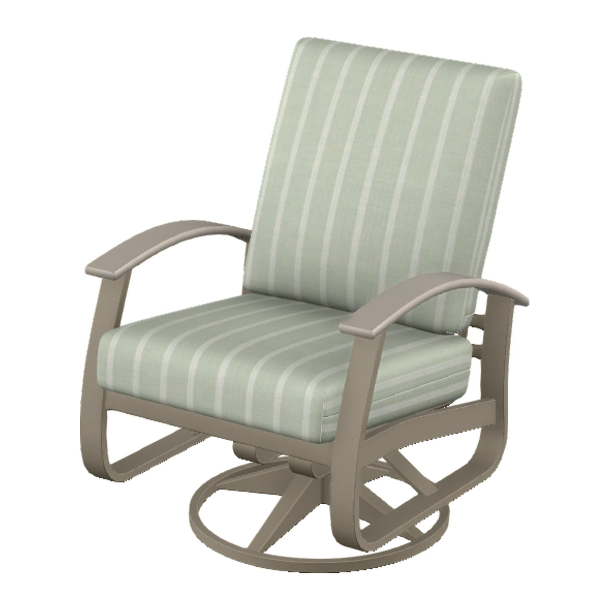 Belle Isle Cushion Swivel Rocker — Storm PC / Warm Grey Accents