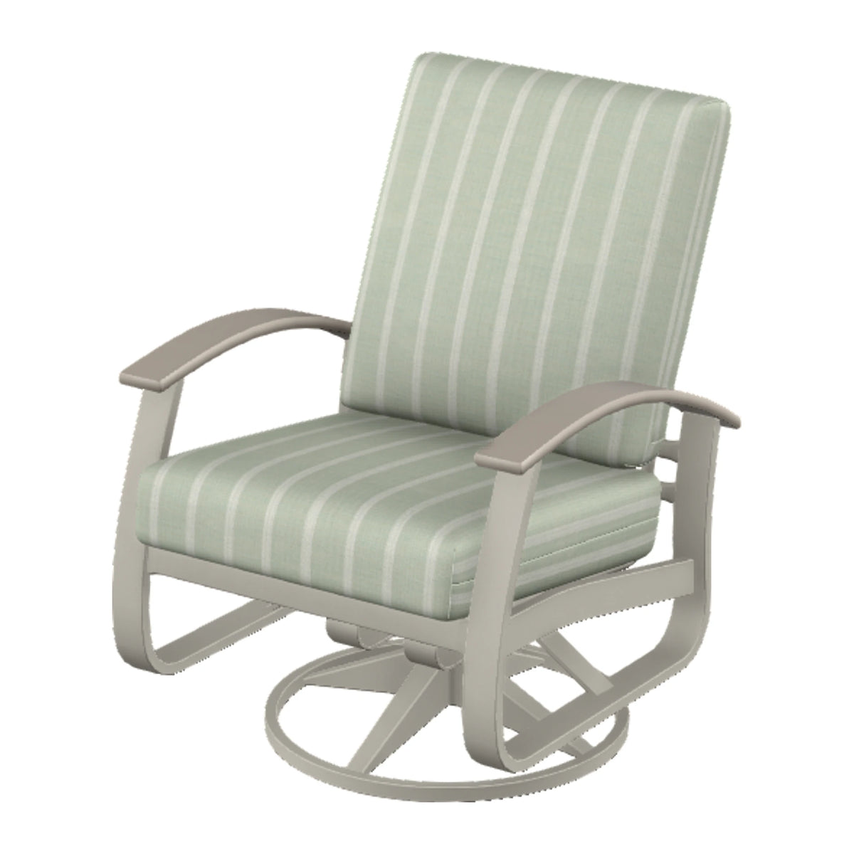 Belle Isle Cushion Swivel Rocker — Warm Grey PC / Warm Grey Accents