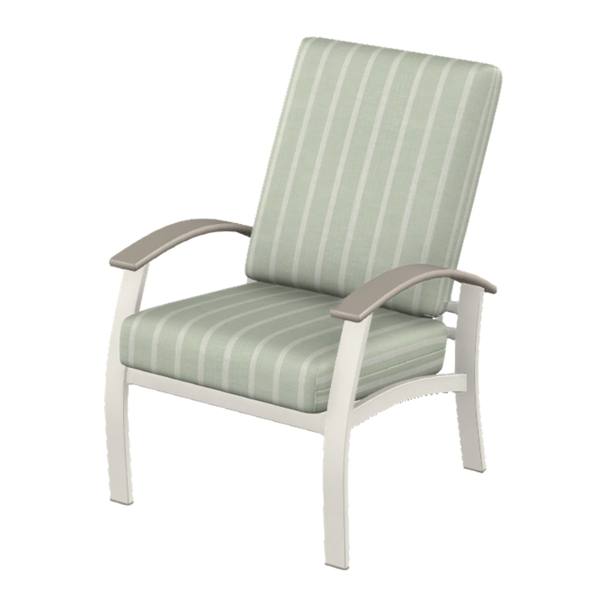 Belle Isle Cushion Armchair — Snow PC / Warm Grey Accents