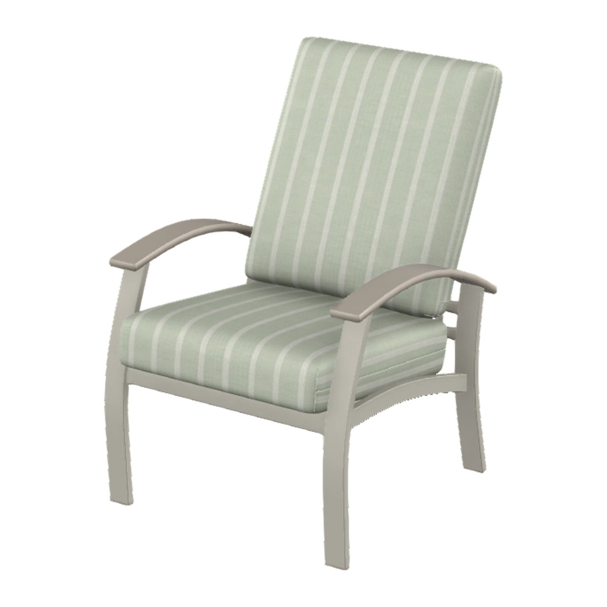 Belle Isle Cushion Armchair — Warm Grey PC / Warm Grey Accents