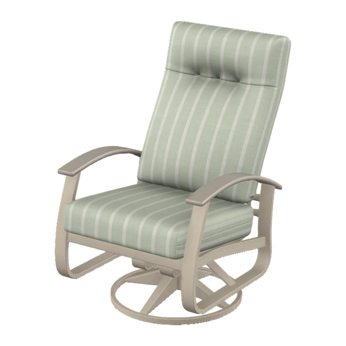 Belle Isle Cushion Supreme Height Swivel Rocker — Desert Sand PC / Warm Grey Accents
