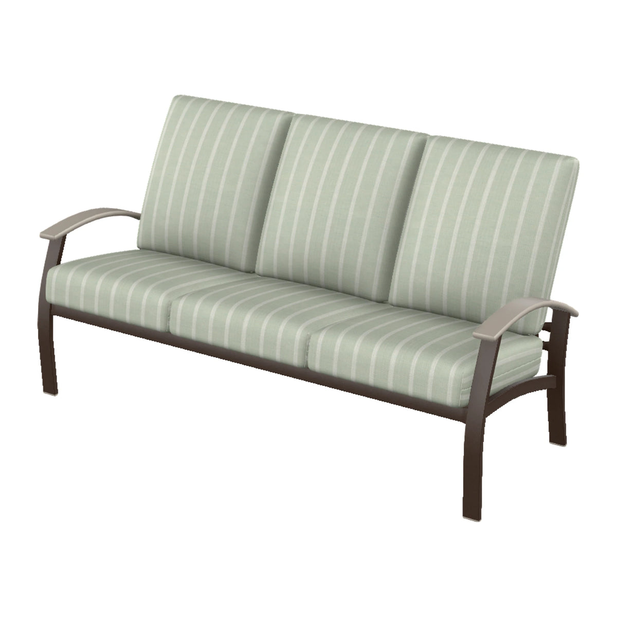Belle Isle Cushion Sofa — Kona PC / Warm Grey Accents