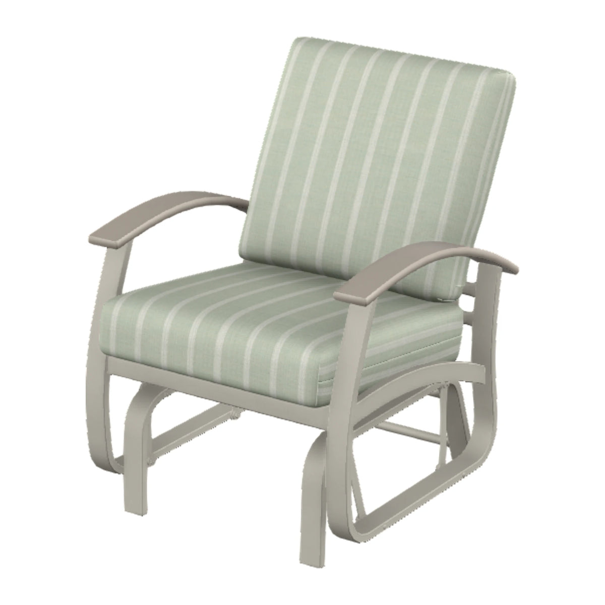 Belle Isle Cushion Single-Seat Glider — Warm Grey PC / Warm Grey Accents