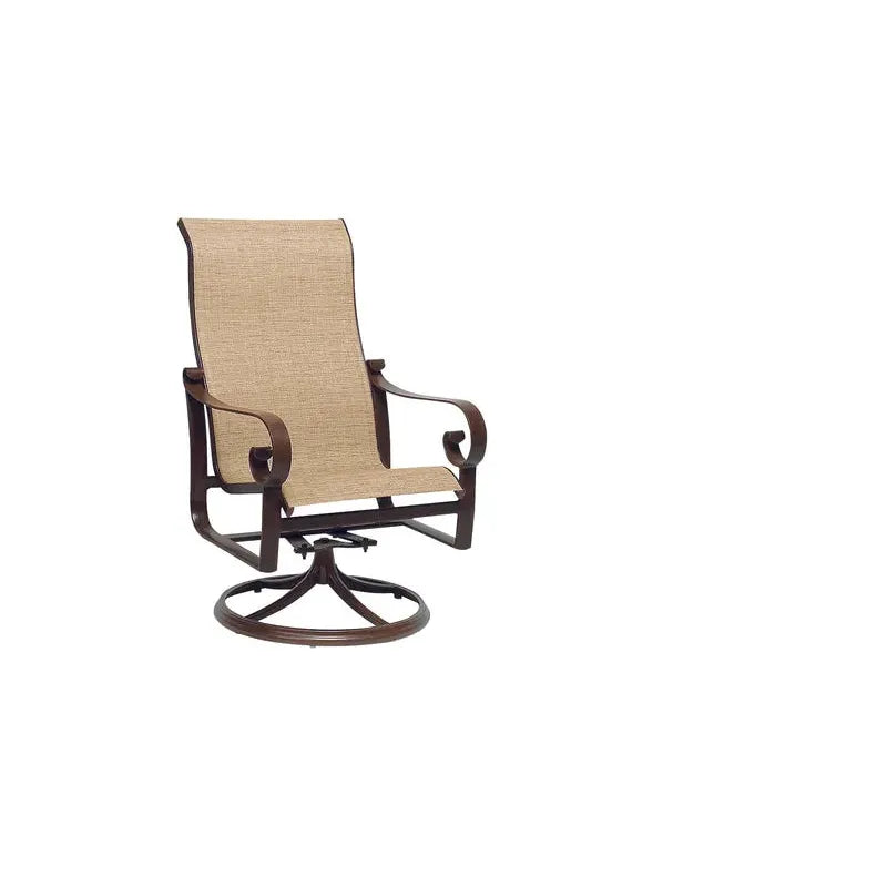Belden Sling High Back Swivel Rocking Dining Arm Chair