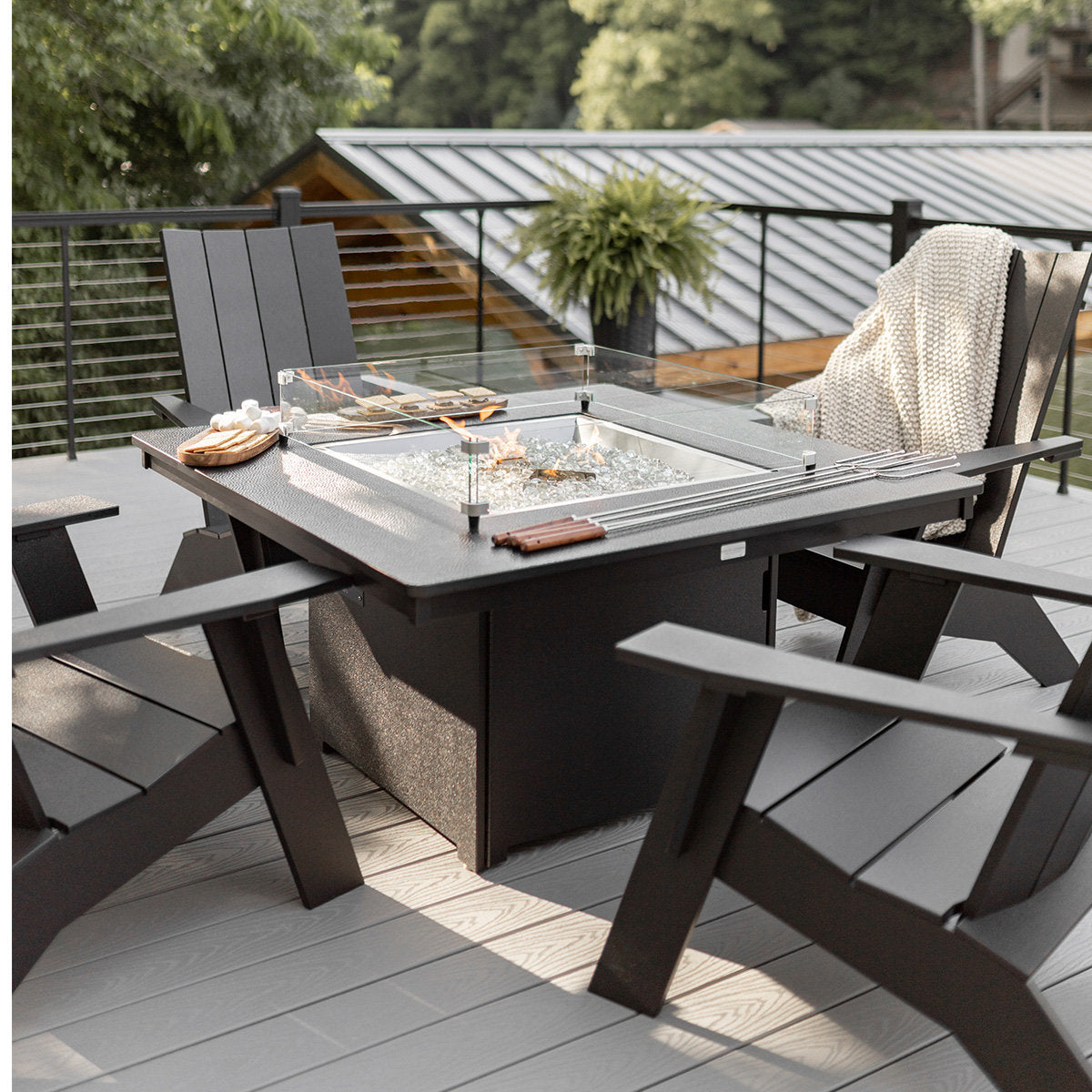 Numa Square Fire Pit (Chat Height)