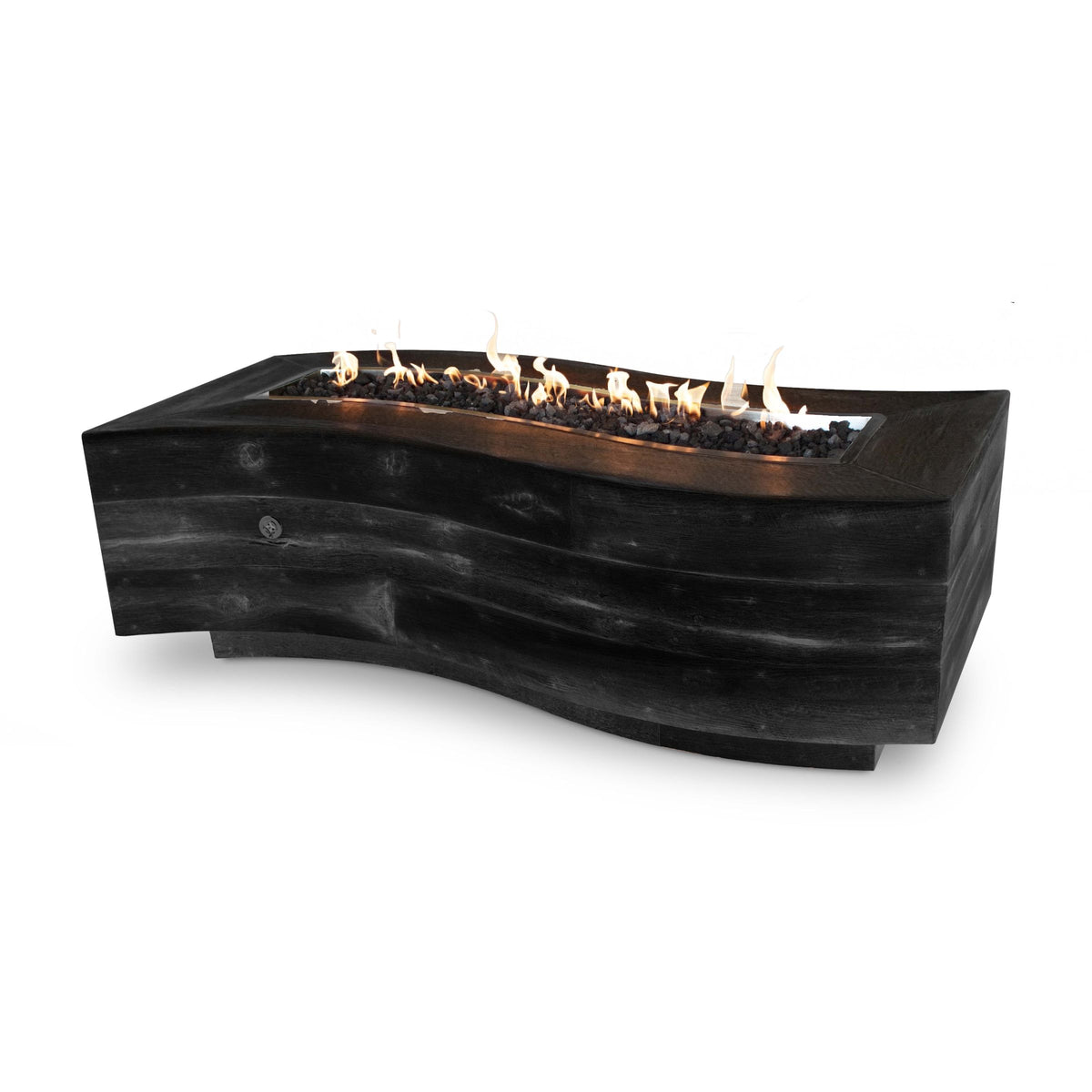 The Outdoor Plus Big Sur Fire Pits - Wood Grain GFRC configuration