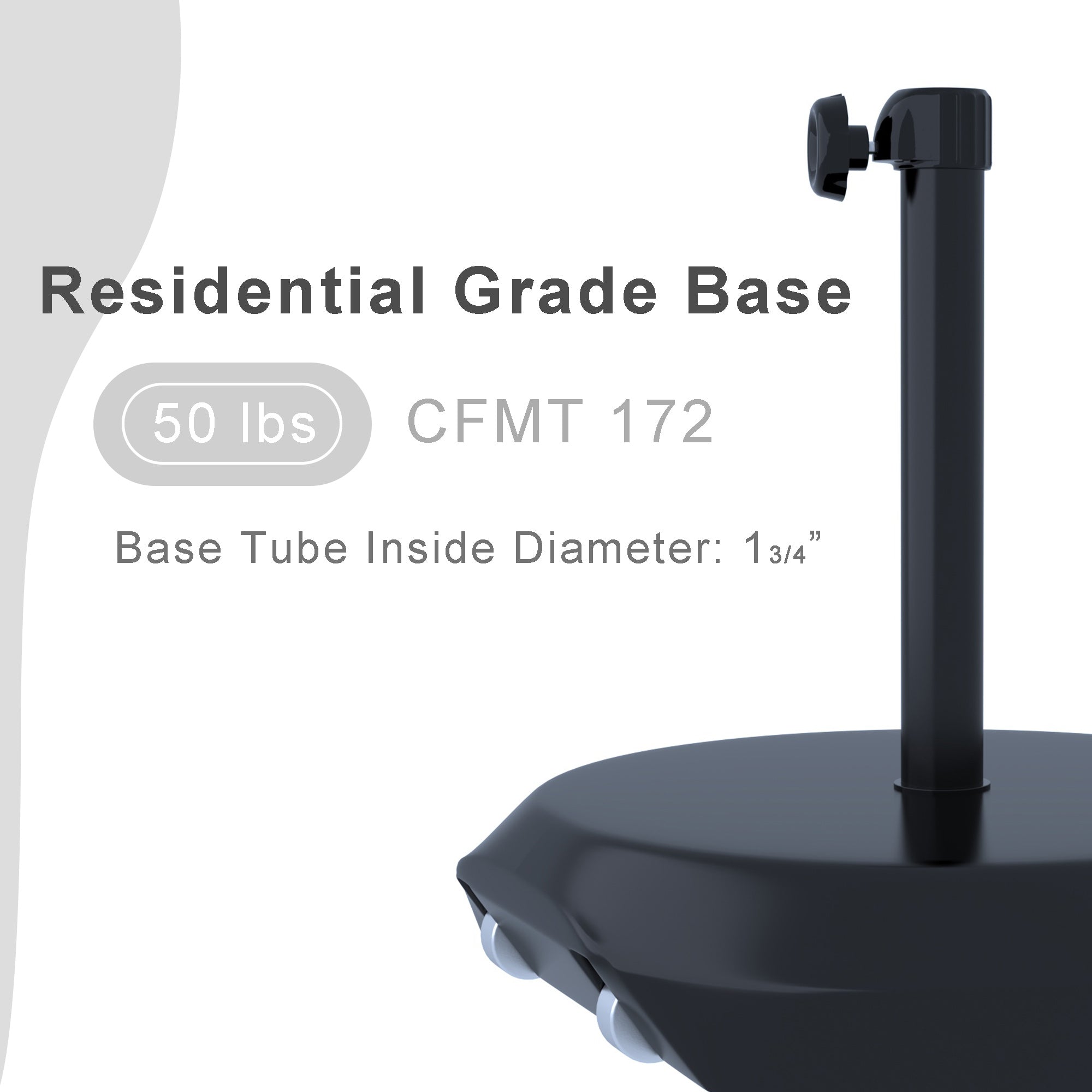 Patio Umbrella 75 LBS Stand With Concrete Filing