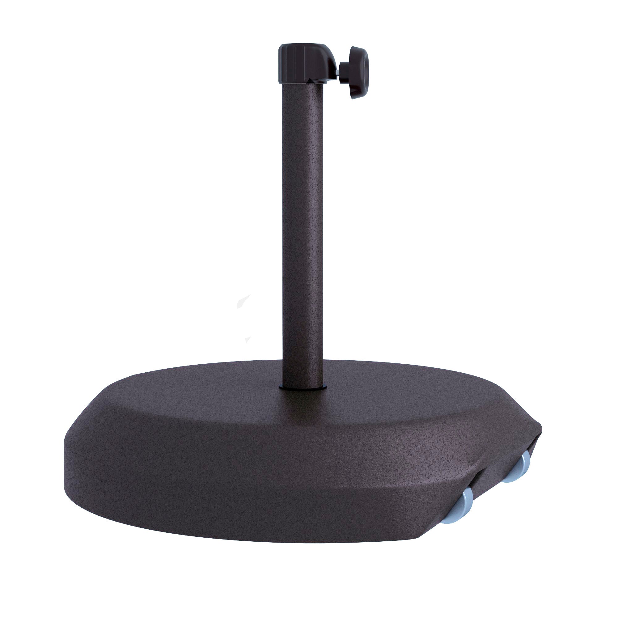 75 lb patio umbrella stand California Umbrella 75 LBS Bronze Umbrella Base with Wheels