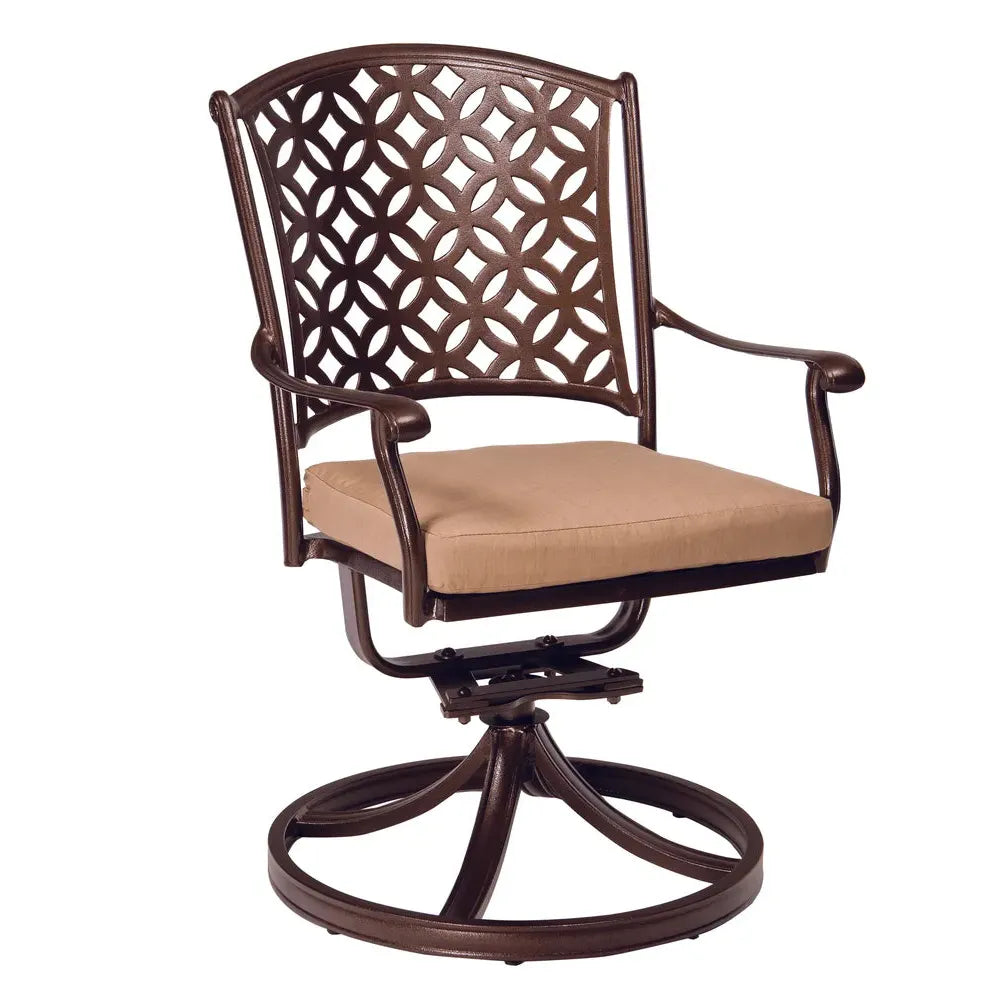 Casa Cushion Swivel Rocking Dining Arm Chair with Optional Seat Cushions