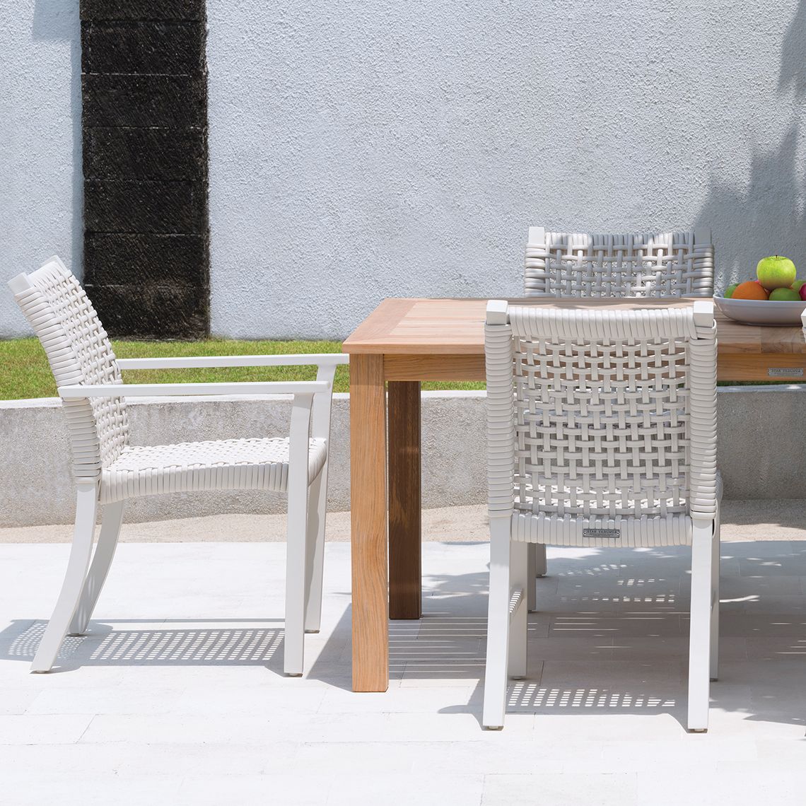 Kingsley Bate Catherine Aluminum Dining Armchair - Thumbnail 2