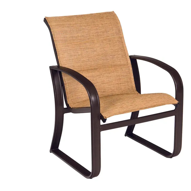 Cayman Isle Padded Sling Dining Arm Chair