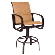 Cayman Isle Padded Sling Swivel Bar Stool