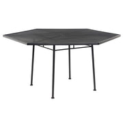 62" x 54" Iron Hexagonal Dining Umbrella Table
