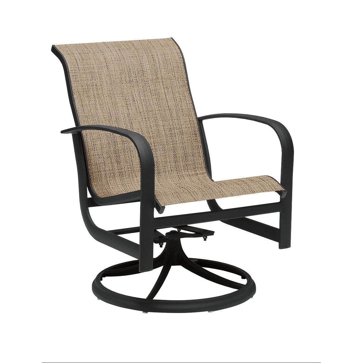 Fremont Sling Swivel Rocking Dining Armchair