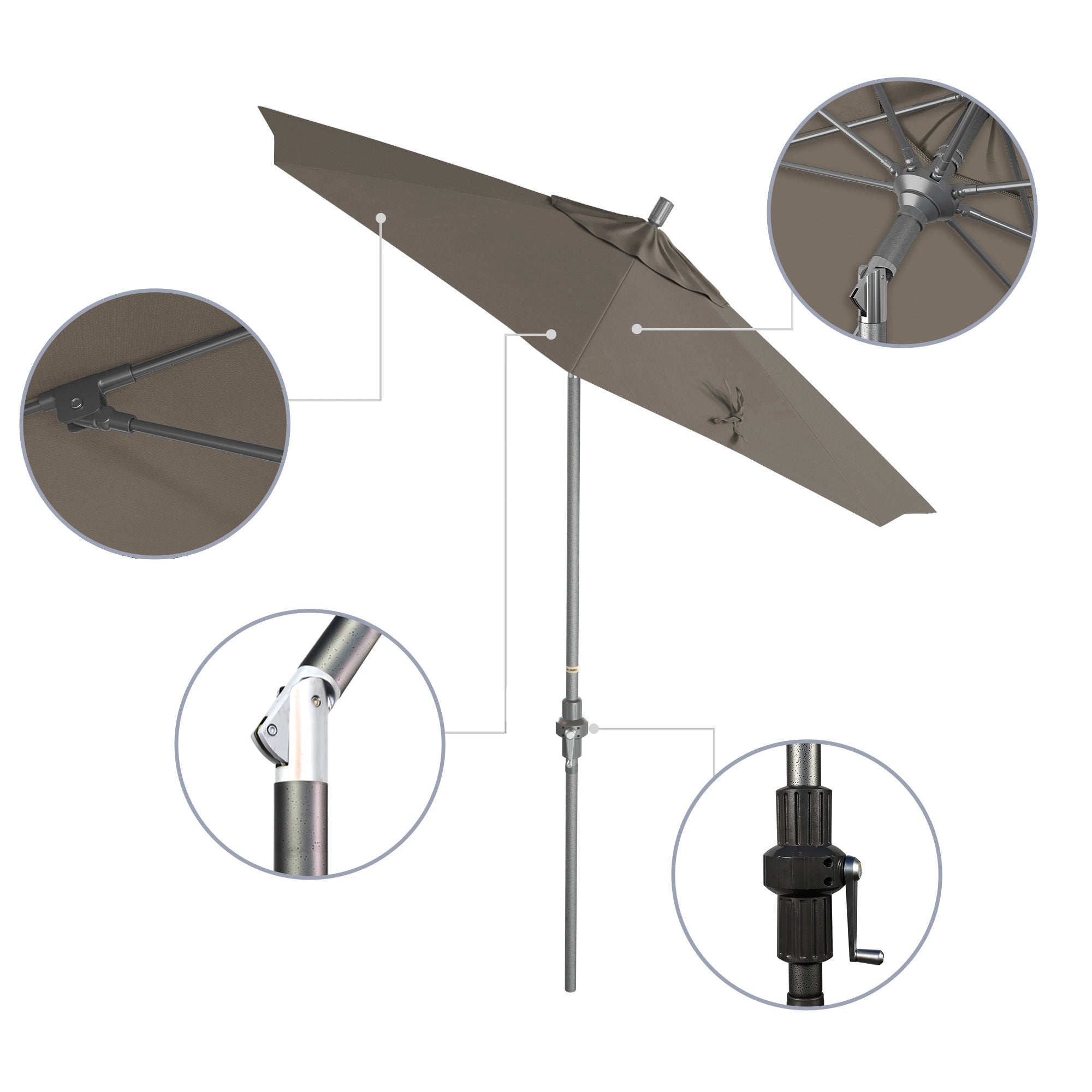 7.5' Sun Master Series Patio Umbrella - Sunbrella Fabric