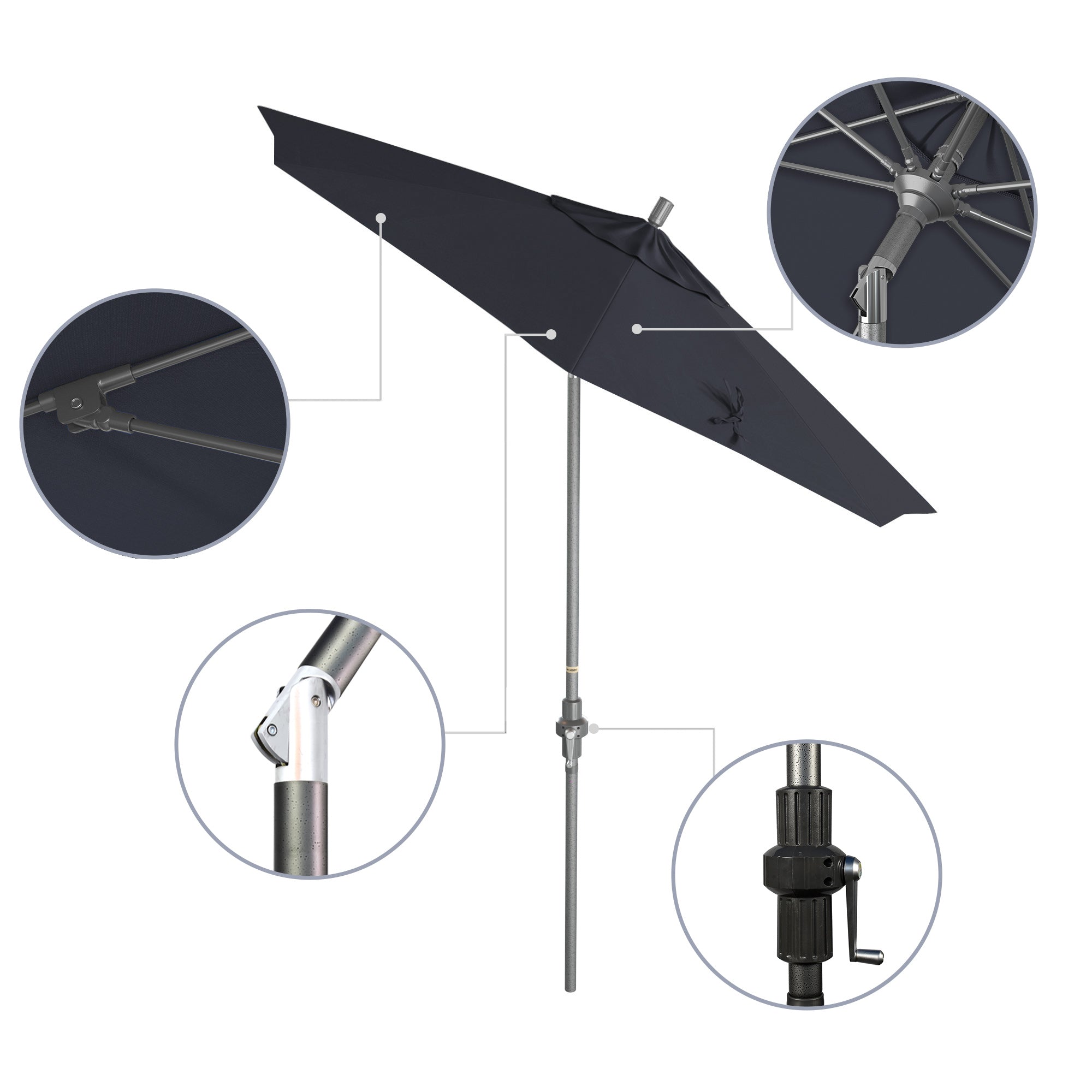 7.5' Sun Master Series Patio Umbrella - Sunbrella Fabric
