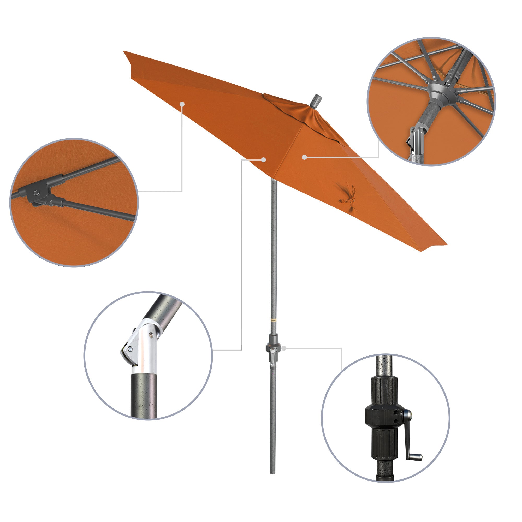 7.5' Sun Master Series Patio Umbrella - Sunbrella Fabric