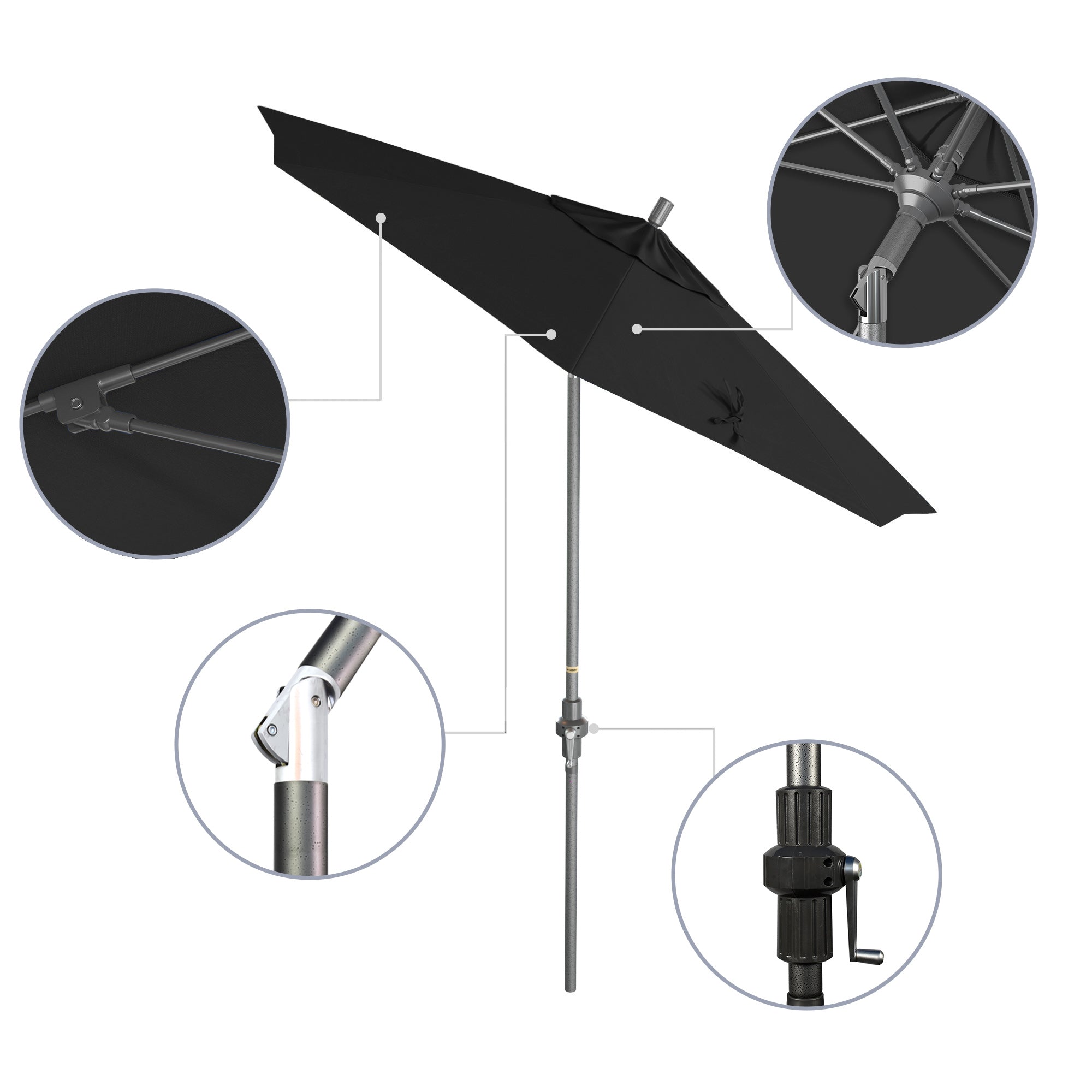 7.5' Sun Master Series Patio Umbrella - Sunbrella Fabric