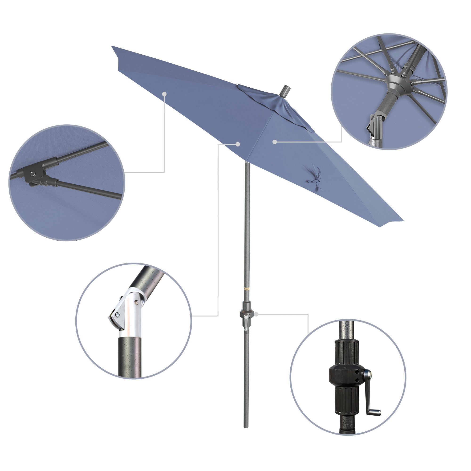 7.5' Sun Master Series Patio Umbrella - Sunbrella Fabric