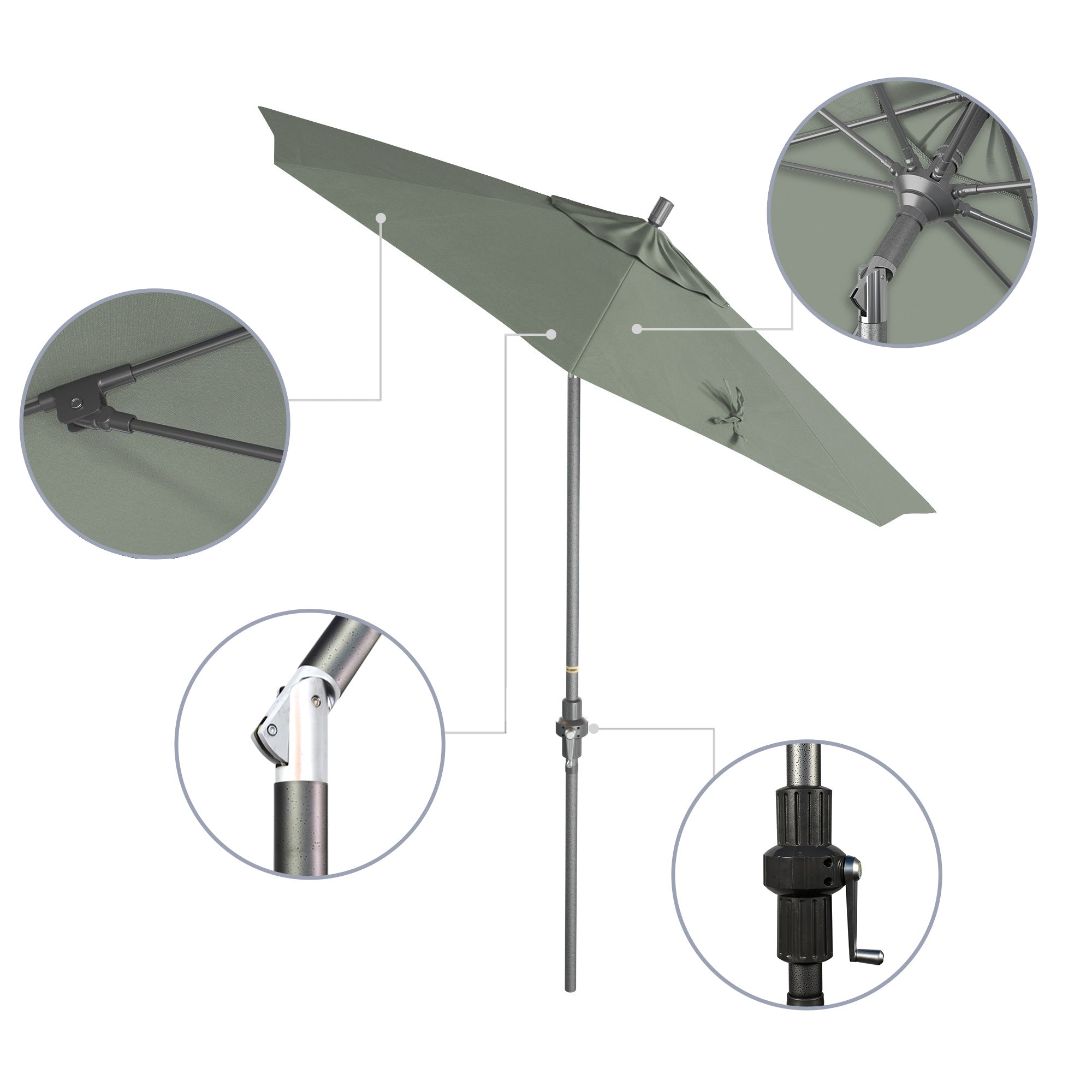 7.5' Sun Master Series Patio Umbrella - Sunbrella Fabric