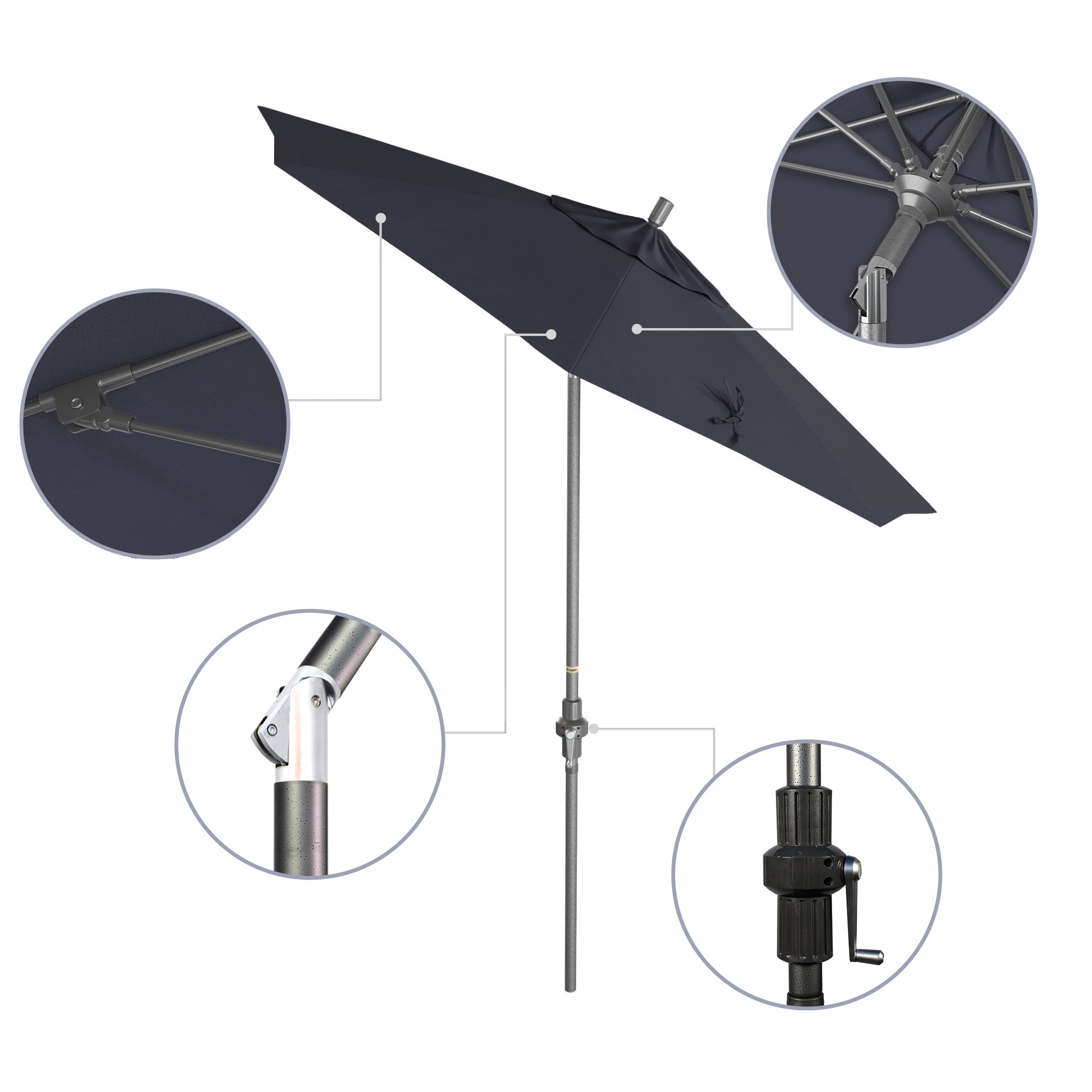 7.5' Sun Master Series Patio Umbrella - Sunbrella Fabric