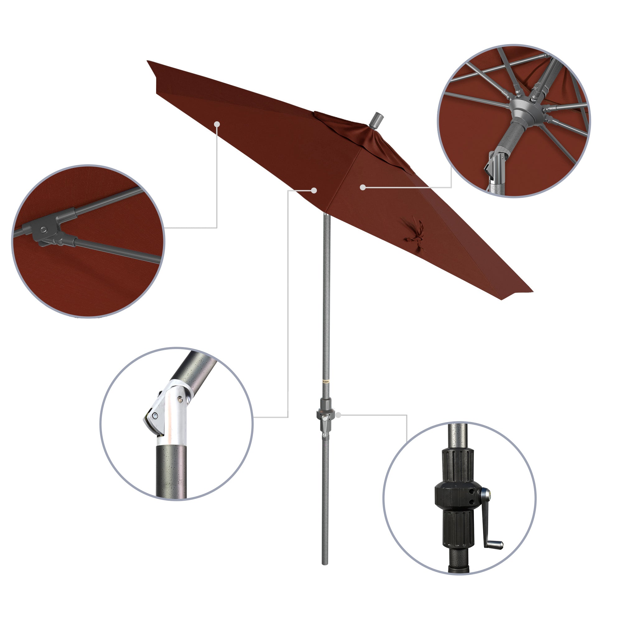 7.5' Sun Master Series Patio Umbrella - Sunbrella Fabric