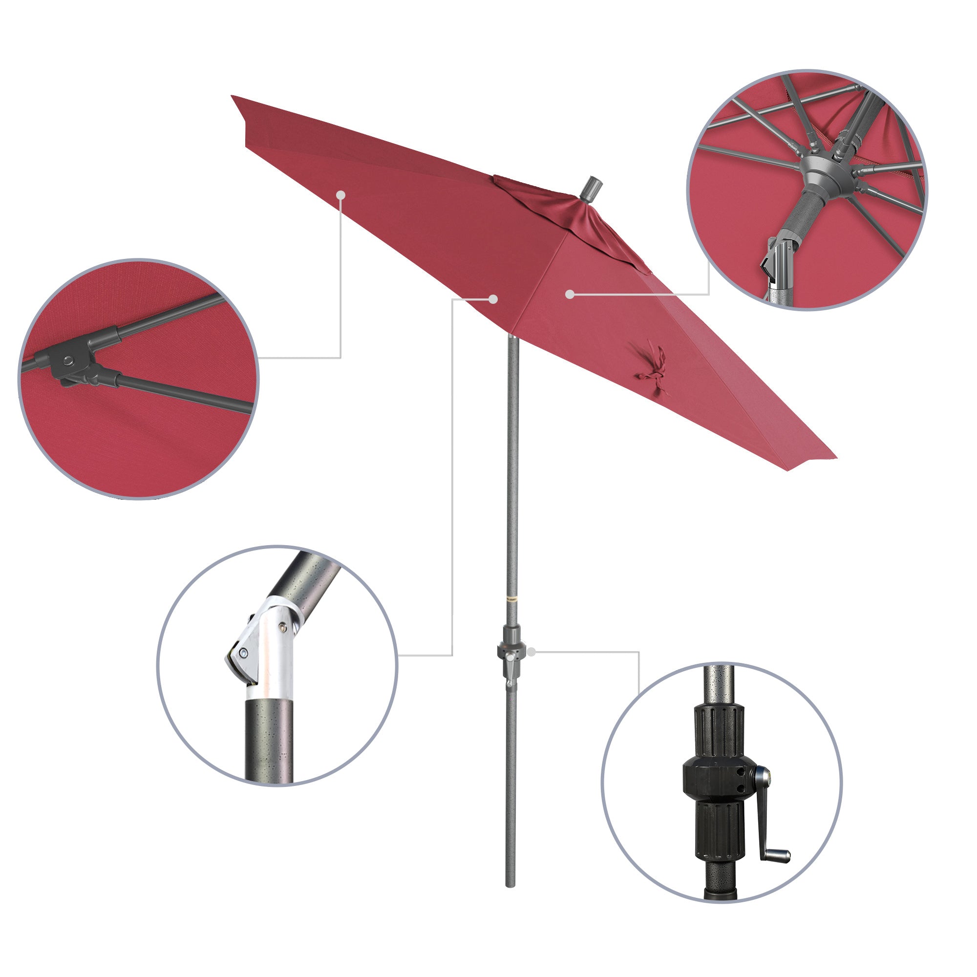 7.5' Sun Master Series Patio Umbrella - Sunbrella Fabric